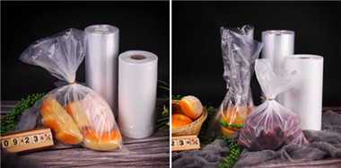 גליל שקיות תוצרת פלסטיק שקוף לאוכל